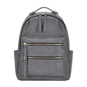 madison west kylee backpack purse for women, casual daypack handbag, soft vegan leather – charcoal