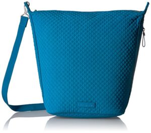 vera bradley women’s microfiber carson hobo satchel purse, bahama bay, one size