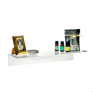 SOURCEONE.ORG Source One Deluxe 12, 16 & 24 Inch Clear Acrylic Floating Wall Mount Shelves, Sold in Sets of Two (16 Inch)