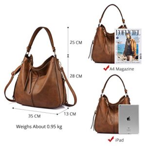 Handbags for Women Large Designer Ladies Hobo bag Bucket Purse Faux Leather