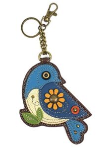chala key fob/coin purse – blue bird