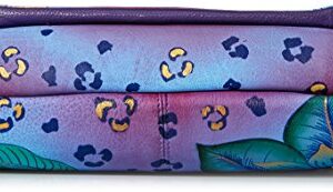 Anna by Anuschka womens Crossbody Organizer Bag - Genuine Leather, Tropical Safari, One Size US