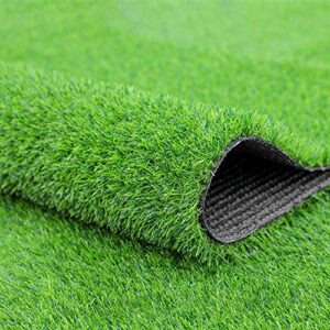 fasmov green artificial grass rug grass carpet rug 3.2′ x 6.5′, realistic fake grass deluxe turf synthetic turf thick lawn pet turf -perfect for indoor/outdoor