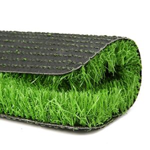 Fasmov Green Artificial Grass Rug Grass Carpet Rug 3.2' x 6.5', Realistic Fake Grass Deluxe Turf Synthetic Turf Thick Lawn Pet Turf -Perfect for Indoor/Outdoor