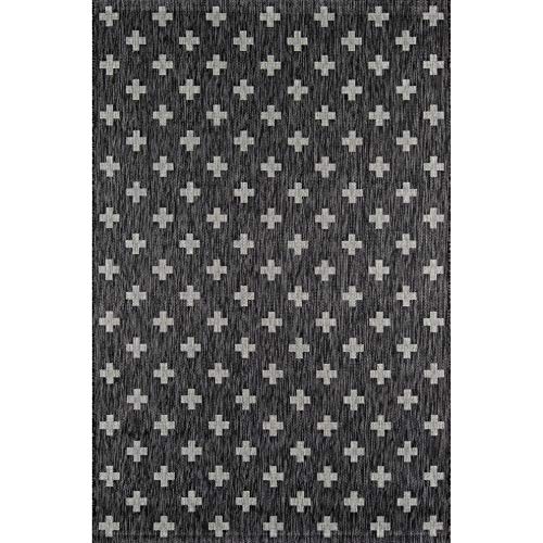 Novogratz by Momeni Villa Umbria Indoor Outdoor Rug, 9'3" x 12'6", Charcoal