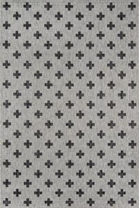 novogratz by momeni villa umbria indoor outdoor rug, 5’3″ x 7’6″, grey