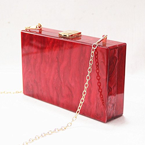 Dirmmis New Women Messenger Bag Fashion Elegant Solid Marble Pearl Woman Evening Bag Red Luxury Party Prom Clutch normal size