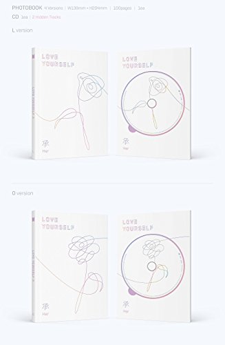 BTS - Love Yourself 承 [Her] [O ver.] with Photobook, Photocard, Official Folded Poster(O ver.), Extra photocard