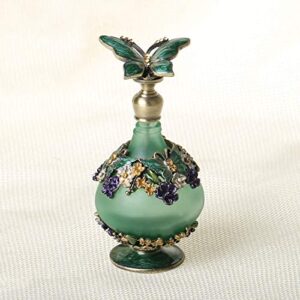 yu feng vintage crystal perfume bottles empty refillable butterfly flowers decor glass perfume bottle for essential oils