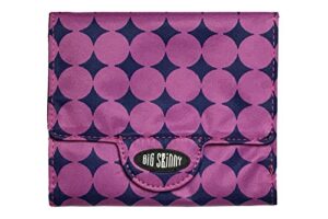big skinny trixie plum dot tri fold wallet, purple, one size