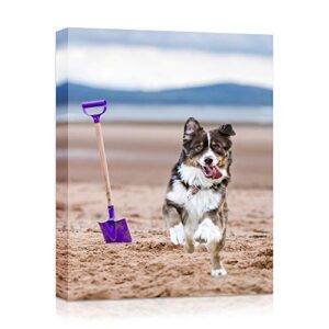 hiword custom canvas prints with your photos for pet/animal, personalized canvas pictures for wall to print framed 6″ w x 8″ h