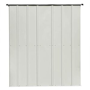 Arrow Shed Designed 5' x 3' x 6' Compact Outdoor Metal Backyard, Patio, and Garden Shed Kit, Flute Gray and Anthracite