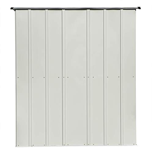 Arrow Shed Designed 5' x 3' x 6' Compact Outdoor Metal Backyard, Patio, and Garden Shed Kit, Flute Gray and Anthracite