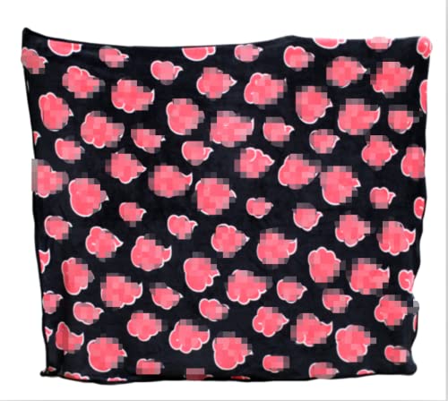 Red Clouds Coral Fleece Flannel Fleece Blanket Anime Cosplay Shawl Wrap Nap Quilt Throw Blanket (Red, 60'' x 80'')