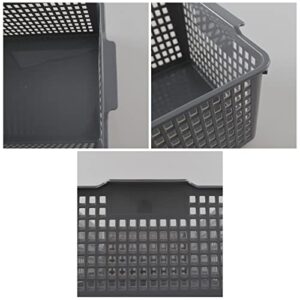 CadineUS Plastic Organizing Baskets, Large Open Storage Bins Set of 3