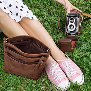 Leather Crossbody Bag for women purse tote ladies bags satchel travel tote shoulder bag