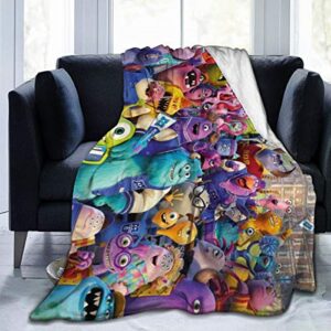 monst-ers inc ultra-soft micro fleece throw blanket 3d printed lightweight cozy bed sofa blanket 50″” x40