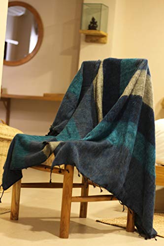 Extra Soft Yak Wool Blend Blanket/Throw - Made in Nepal Size 48" x 96"