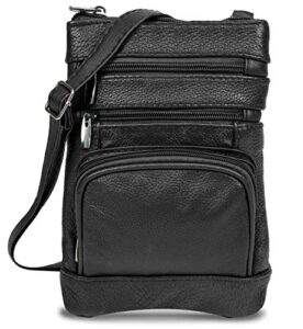 krediz genuine leather cross body handbag- multi pocket women’s purses with adjustable strap-travel ladies shoulder bags