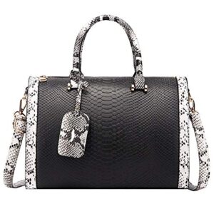 sun kea womens fashion snakeskin hobo shoulder bag large chain crossbody bucket bag tote purse