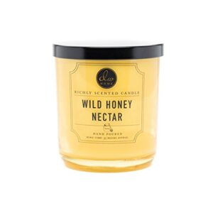 dw home decoware richly scented candle medium single wick 9.69 oz —- wild honey nectar