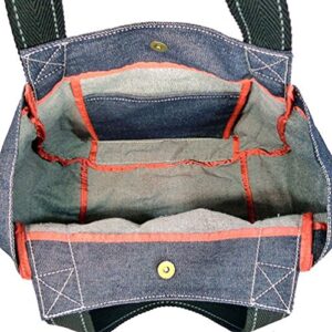 Chala Toffy Dog Carryall Zip Denim Tote Handbag, Dog Lovers Gift