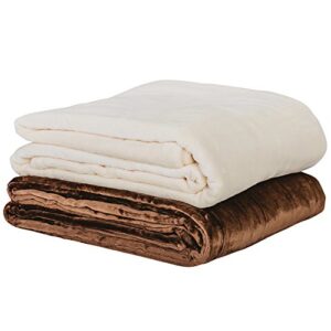 EARTHLITE Premium Fleece Blanket – Extra Soft Brushed Micro-Fleece, Reversible, Machine-Washable, Massage Table Blanket/Bed Blanket (60" x 90"), Cream