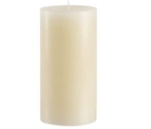 mister candle – 4″ x 8″ ivory pillar candle, unscented, cotton wicks, solid color, hand made
