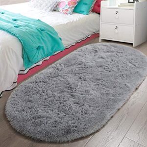 lochas fluffy carpet soft gray bedroom rug throw carpets modern shaggy area rugs for bedroom bedside girls kids children home decor 2.6′ x 5.3′