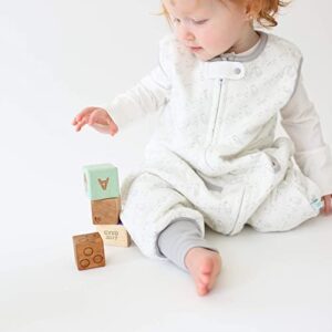 Tealbee DREAMSUIT: Toddler Sleep Sack with Feet 2T 3T - 1.2 TOG Four Season Baby Wearable Blanket for Walkers - Bamboo, Organic Cotton Sleeping Bag - Love Milk