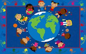 kidcarpet.com world character classroom rug, 7’6″ x 12′ rectangle multicolored