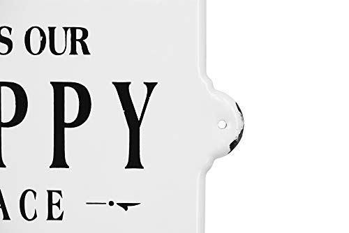 Creative Co-Op Distressed Metal Sentimental Wall Sign, “This is Our Happy Place”