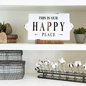 Creative Co-Op Distressed Metal Sentimental Wall Sign, “This is Our Happy Place”