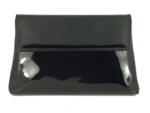 loni womens charming clutch purse shoulder cross-body bag patent in black