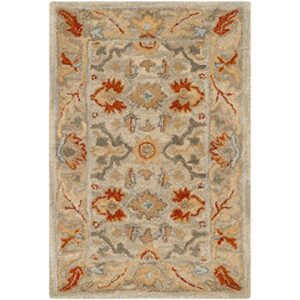 safavieh antiquity collection 2′ x 3′ beige / multi at63a handmade traditional oriental premium wool accent rug