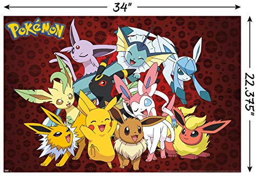 Trends International Pokémon - Favorites Wall Poster, 22.375" x 34", Unframed Version