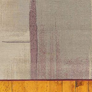 Unique Loom Barista Collection Modern, Abstract, Urban, Distressed, Rustic, Warm Colors Area Rug, 5 ft x 8 ft, Multi/Olive