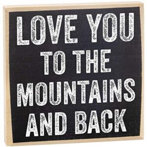 love you to the mountains – small wall decor wooden sign – rustic wooden sign – farmhouse home decor – great must haves couples bedroom decor, romantic quotes, love signs for home decor, gifts for her