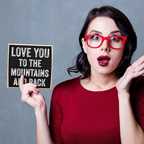 Love You to The Mountains - Small Wall Decor Wooden Sign - Rustic Wooden Sign - Farmhouse Home Decor - Great Must Haves Couples Bedroom Decor, Romantic Quotes, Love Signs for Home Decor, Gifts for Her