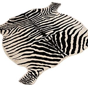 townssilk Area Rug Faux Zebra Print Rug 4.3x4.7 Feet Rug/Mat/Carpets for Home