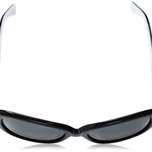 Kate Spade New York Women's Judyann Oval Sunglasses, Black Ivory/Gray Polarized, 56 mm