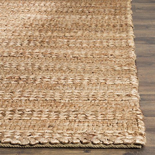 SAFAVIEH Natural Fiber Collection 5' x 8' Natural NF212A Handmade Braided Woven Jute Area Rug