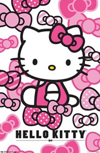 trends international hello kitty bows wall poster 22.375″ x 34″