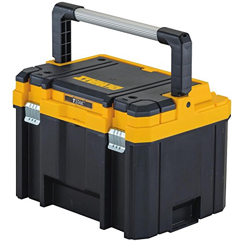 DEWALT TSTAK Tool Box, Extra Large Design, Fixed Divider for Tool Organization, Water and Debris Resistant (DWST17814),Black