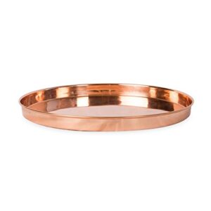 Achla Designs TRY-R12 12 inch Copper Round Tray, 12-inch