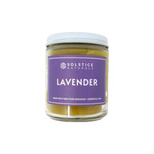 solstice naturals – lavender 100% pure beeswax + essential oil aromatherapy candle, 9 oz. – sustainably handmade in the usa – no soy or paraffin wax – no toxic scents, fragrances or fillers