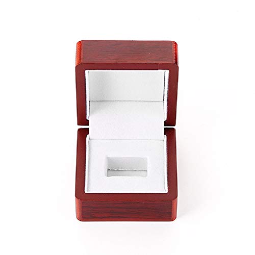 JunningGor Display Wooden Single Ring Box (Fit Mens Big Heavy Ring)