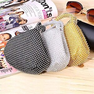 Mogor Women's Triangle Bling Glitter Purse Crown Box Clutch Evening Luxury Bags Party Prom Silver