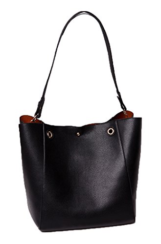 sqlp Black Bucket Work Tote Bags for Women the Tote Bag Leather Purse and handbags ladies Waterproof Shoulder commuter Bag