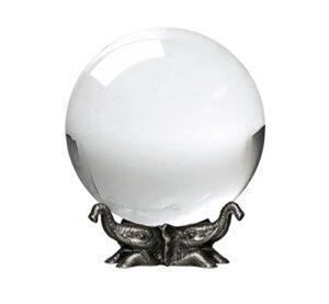 amlong crystal 8 inch (200mm) clear crystal ball with elephant stand